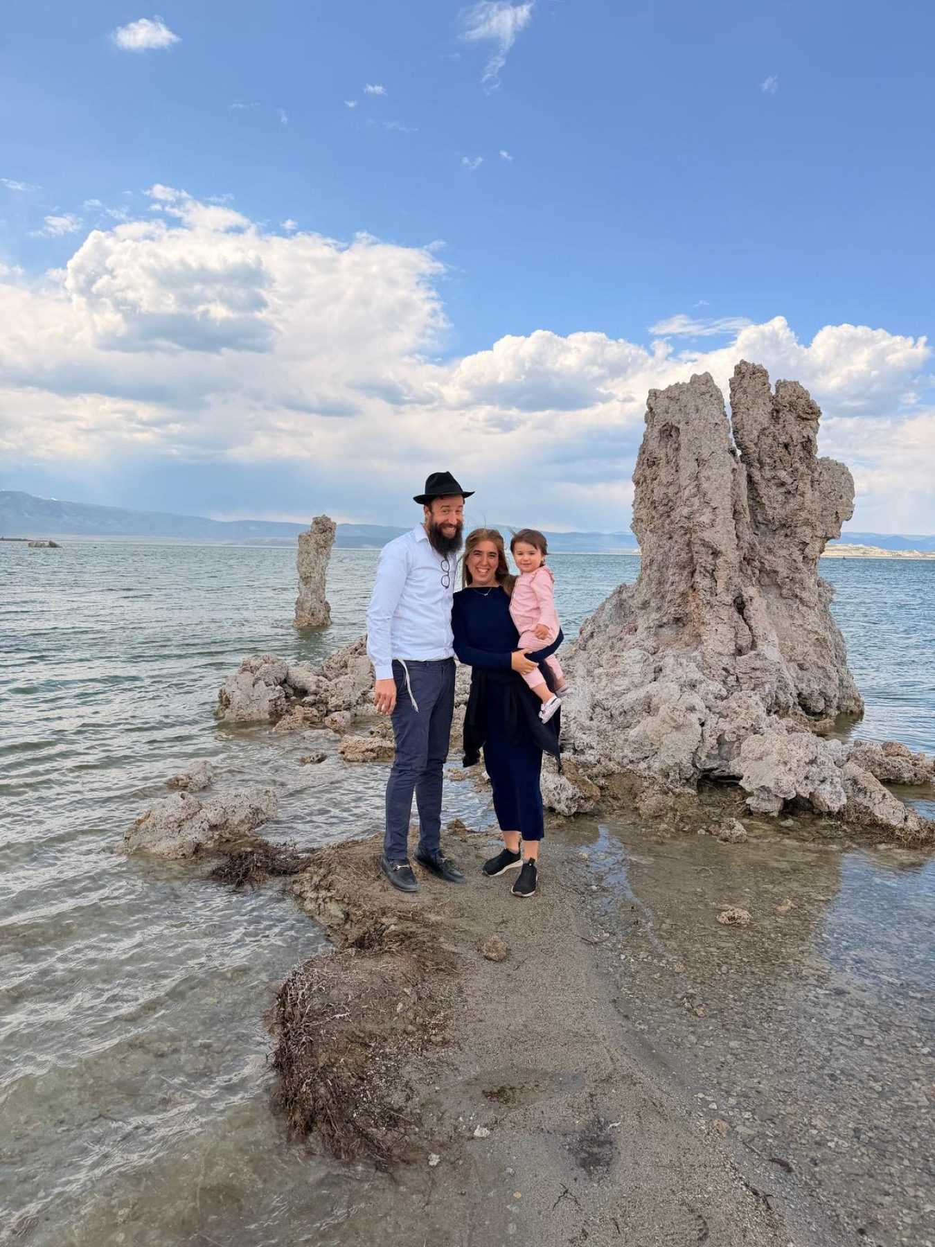 The Notik family at Mono Lake